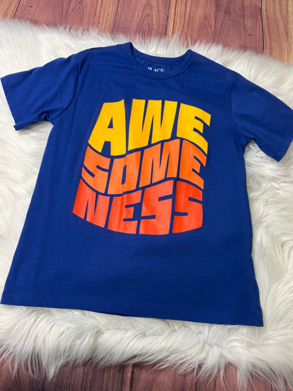 The Children’s Place Blue Graphic Short Sleeve Shirt- Boyd Size M (7/8)